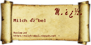 Milch Ábel névjegykártya